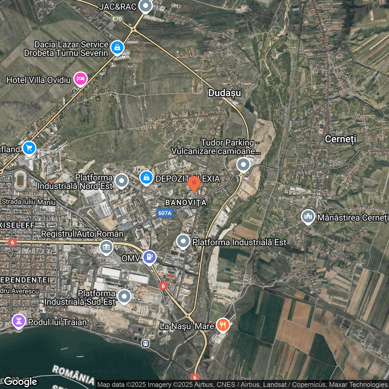 Poza harta hybrid, zoom 14, adresa Dr. Tr. Severin, str. Calea Cernețului, nr. 23A, , judetul