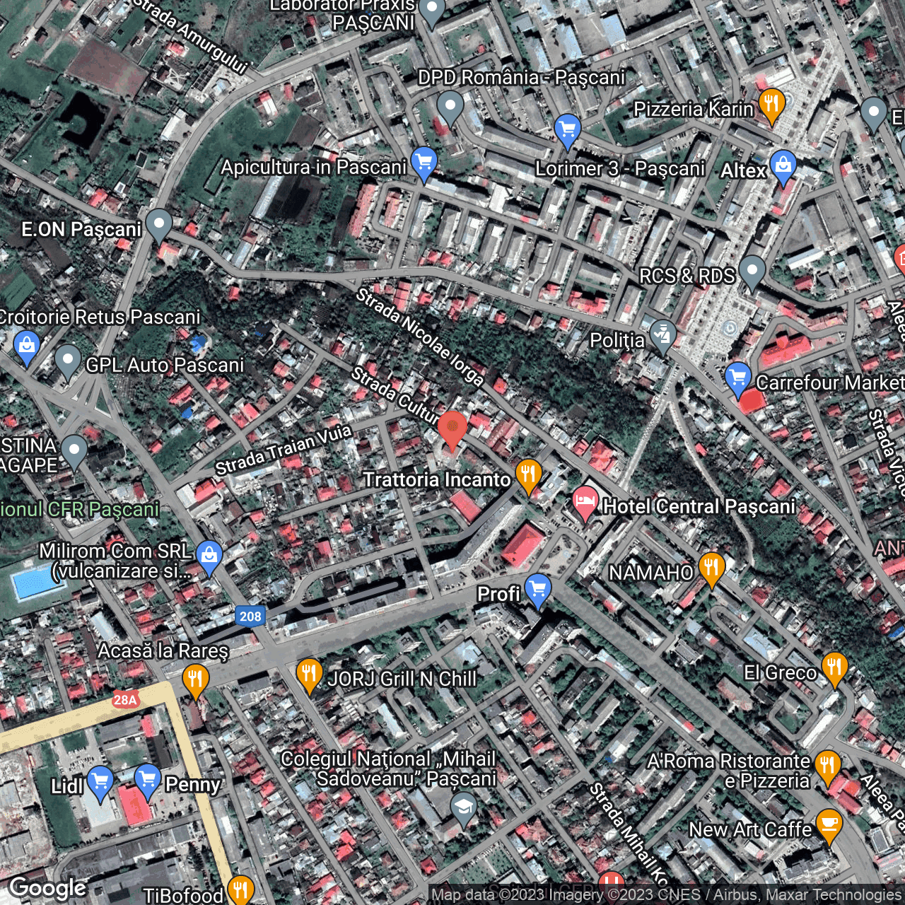 Poza harta hybrid, zoom 16, adresa str Culturii 16 Pascani, , judetul