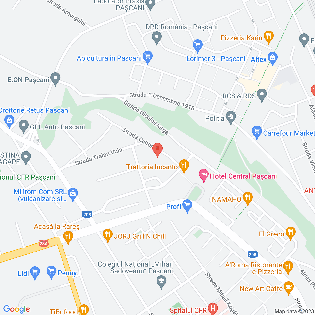 Poza harta streetview, zoom 16, adresa str Culturii 16 Pascani, , judetul