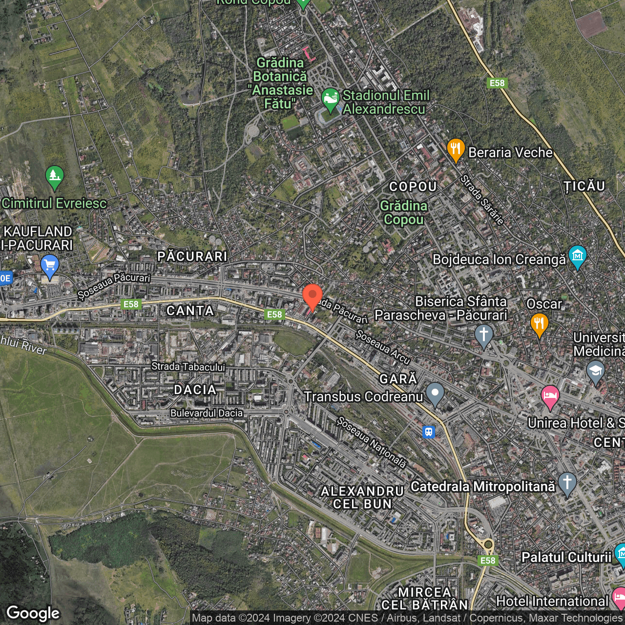 Poza harta hybrid, zoom 14, adresa Iasi Str. Niciman nr. 1, , judetul