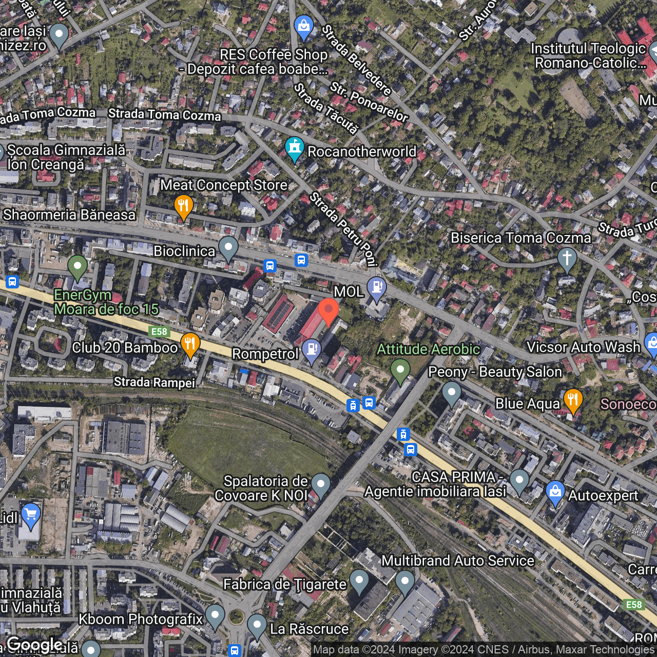 Poza harta hybrid, zoom 16, adresa Iasi Str. Niciman nr. 1, , judetul