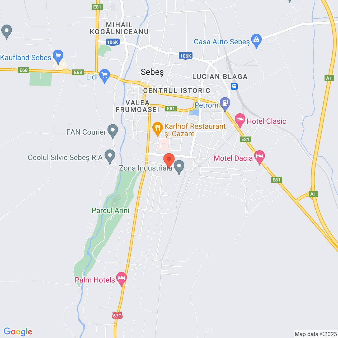 Poza harta streetview, zoom 14, adresa Alunului 8 Sebes, , judetul