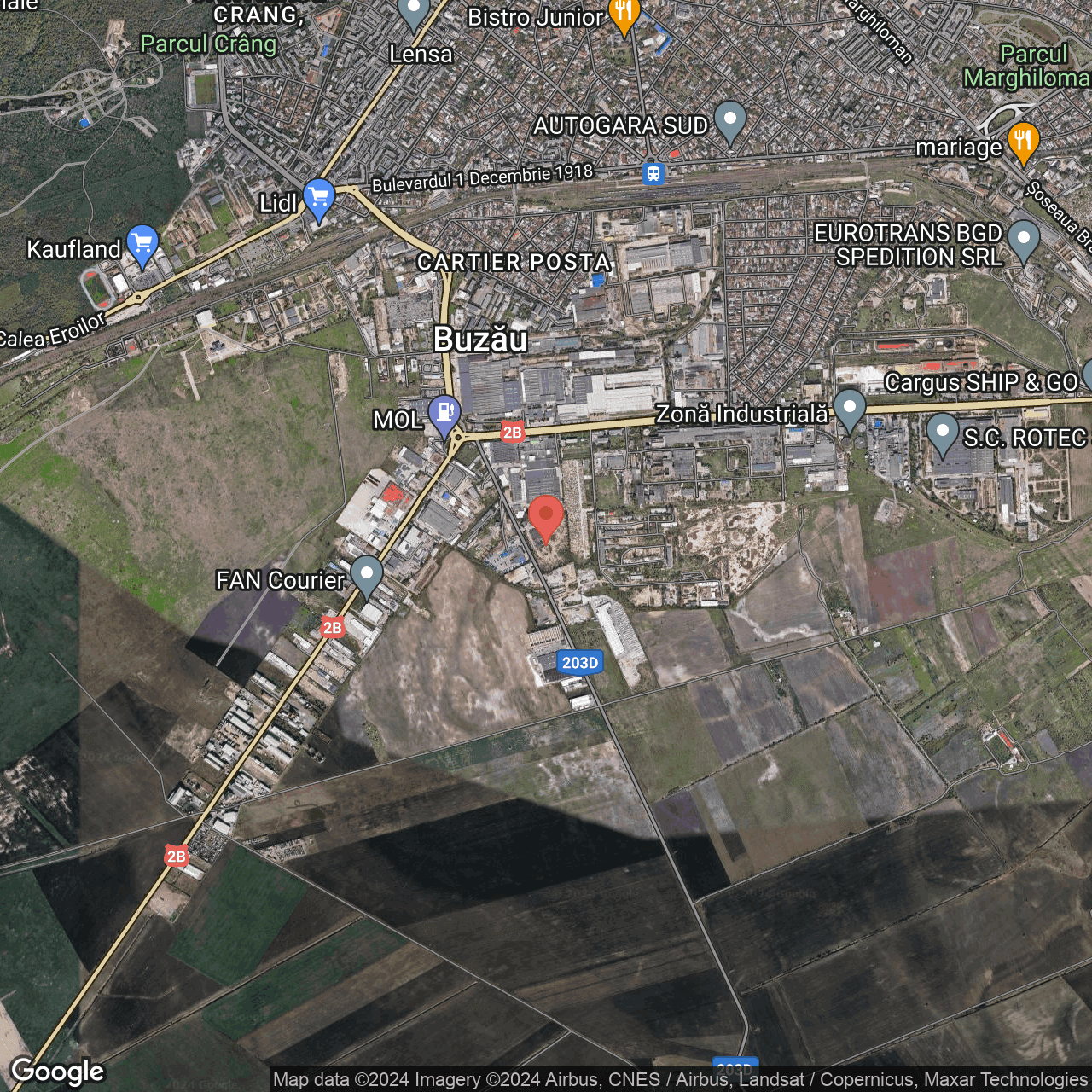 Poza harta hybrid, zoom 14, adresa Buzau, str. Pogonele nr. 3, , judetul