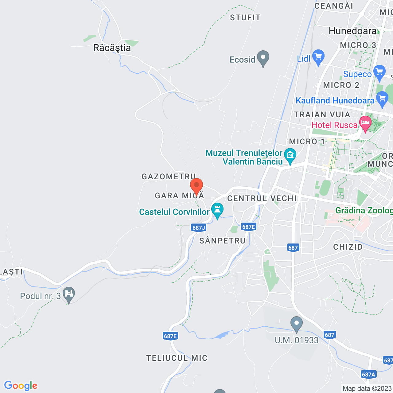 Poza harta streetview, zoom 14, adresa Urcușului 5 Hunedoara, , judetul