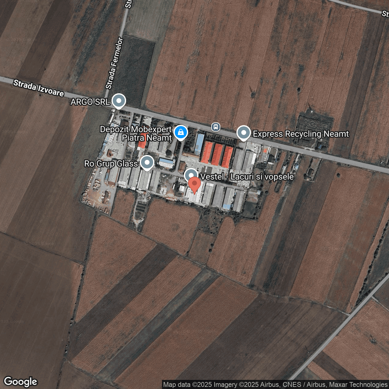 Poza harta hybrid, zoom 16, adresa Izvoarele, Com. Dumbrava Roșie, Jud. Neamț, , judetul