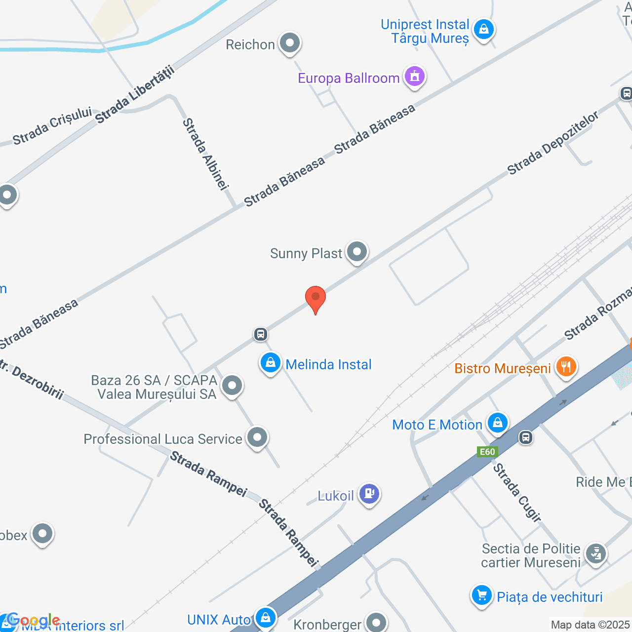 Poza harta streetview, zoom 16, adresa Târgu Mureș, str. Depozitelor nr. 47-49, , judetul