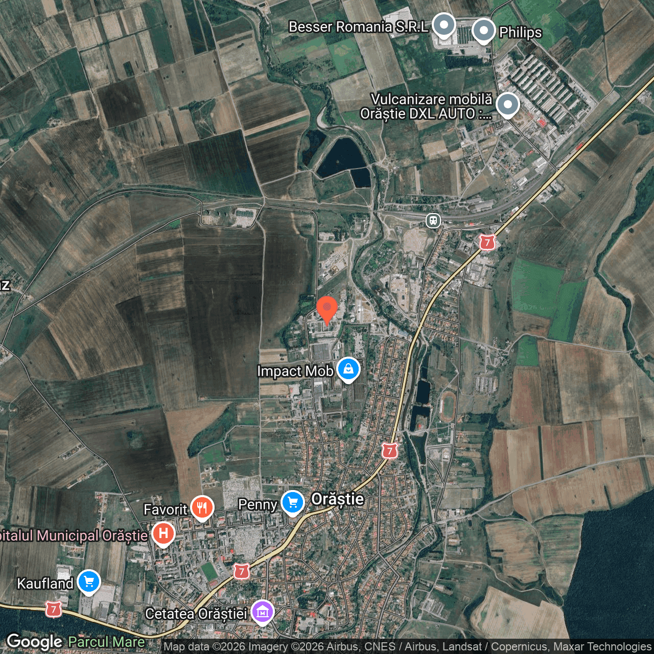 Poza harta hybrid, zoom 14, adresa Orastie, str. Nicolae Titulescu, nr. 60A, , judetul