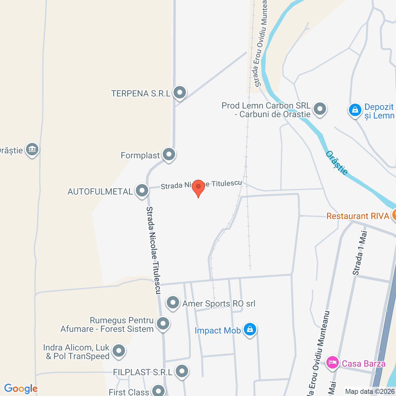 Poza harta streetview, zoom 16, adresa Orastie, str. Nicolae Titulescu, nr. 60A, , judetul