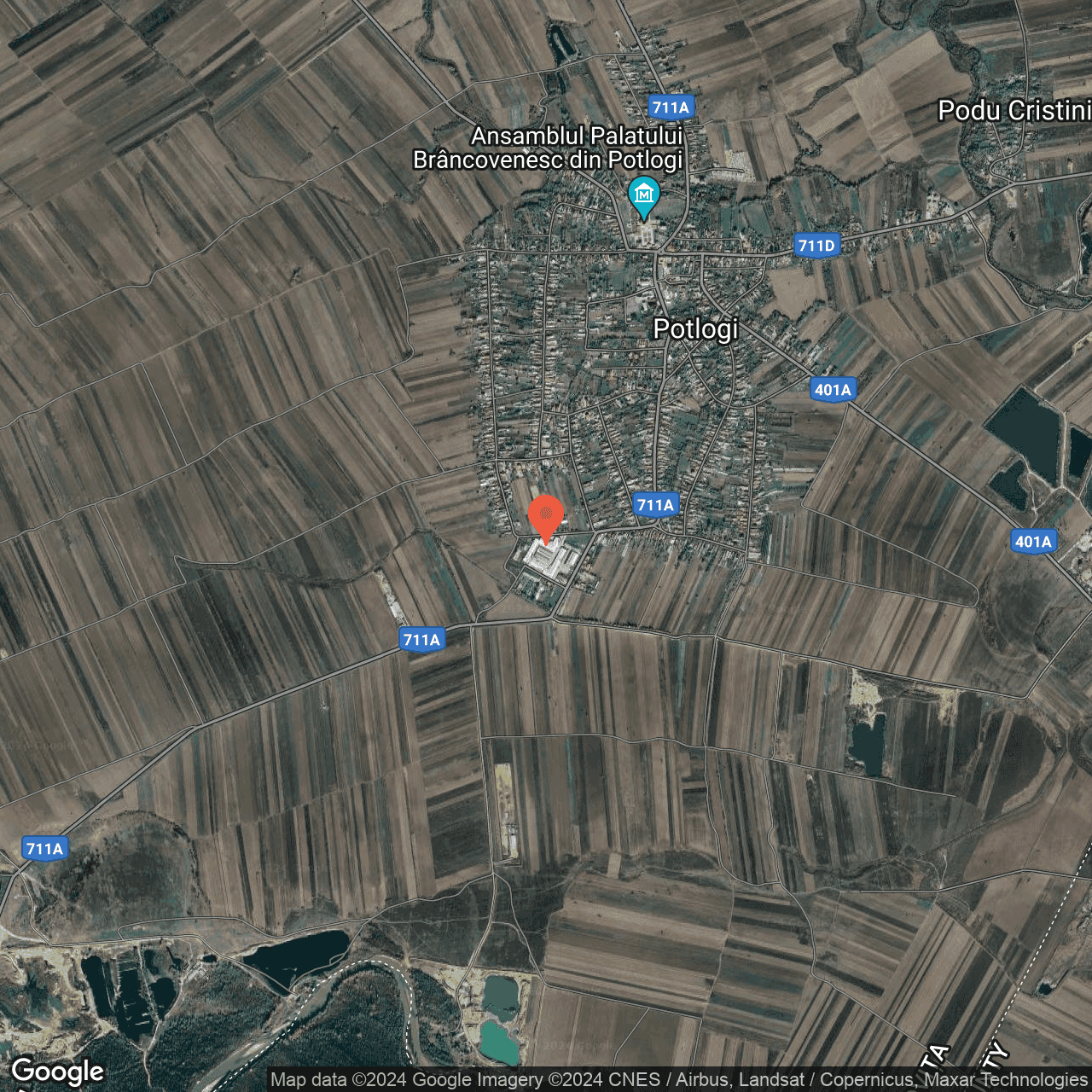 Poza harta hybrid, zoom 14, adresa Potlogi, , judetul