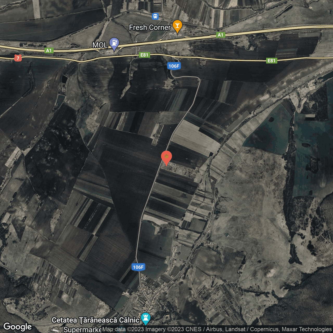 Poza harta hybrid, zoom 14, adresa Calnic Alba, , judetul