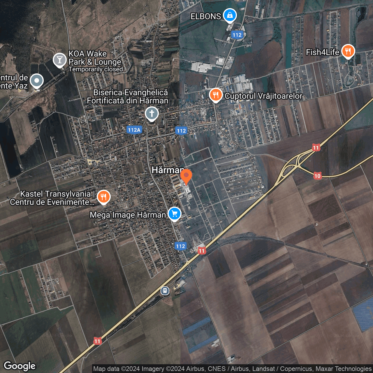 Poza harta hybrid, zoom 14, adresa Harman Brasov, , judetul