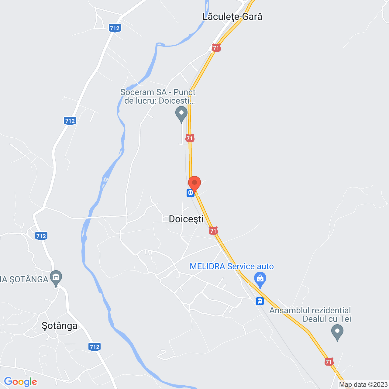 Poza harta streetview, zoom 14, adresa Doicesti, , judetul