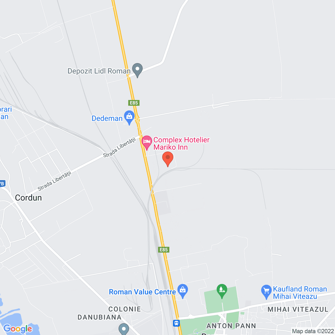 Poza harta streetview, zoom 14, adresa Roman, judetul Neamt