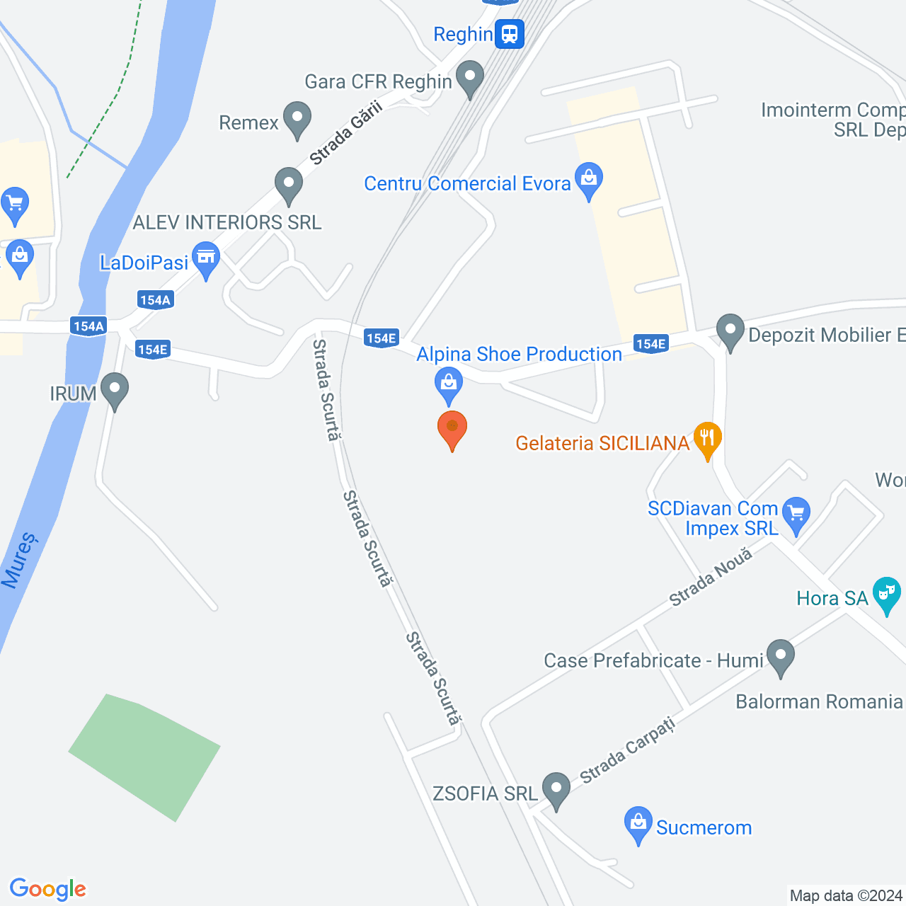 Poza harta streetview, zoom 16, adresa Strada Axente Sever Reghin, , judetul