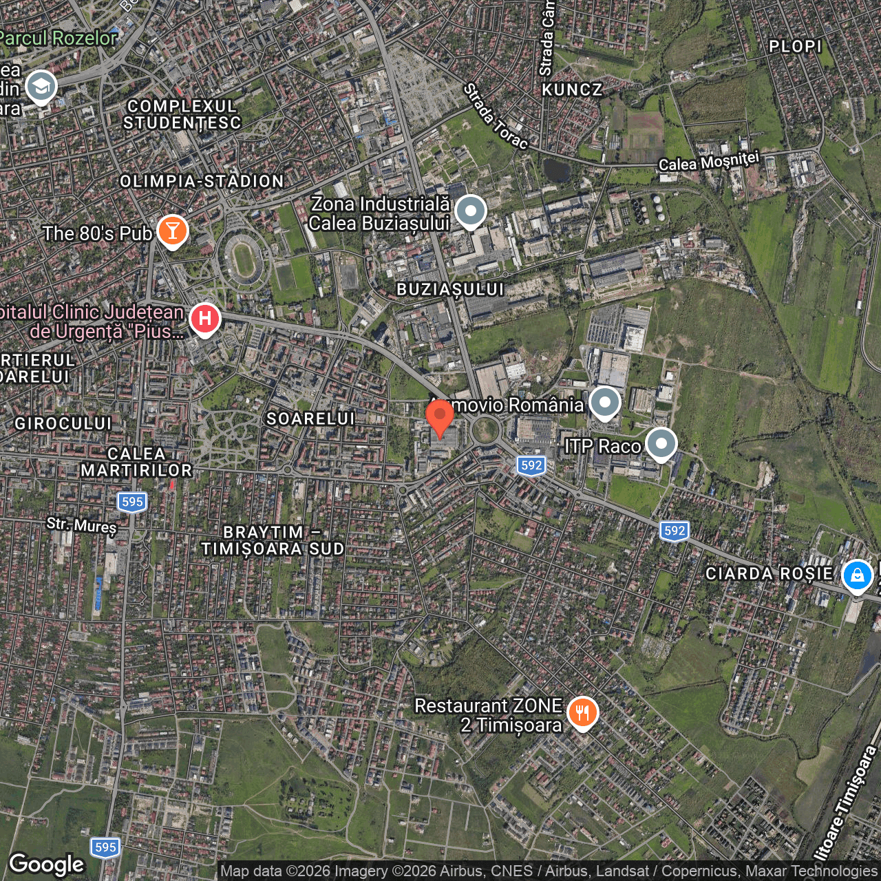 Poza harta hybrid, zoom 14, adresa Timisoara, Piața General Gheorghe Domășnean, Nr. 5, , judetul