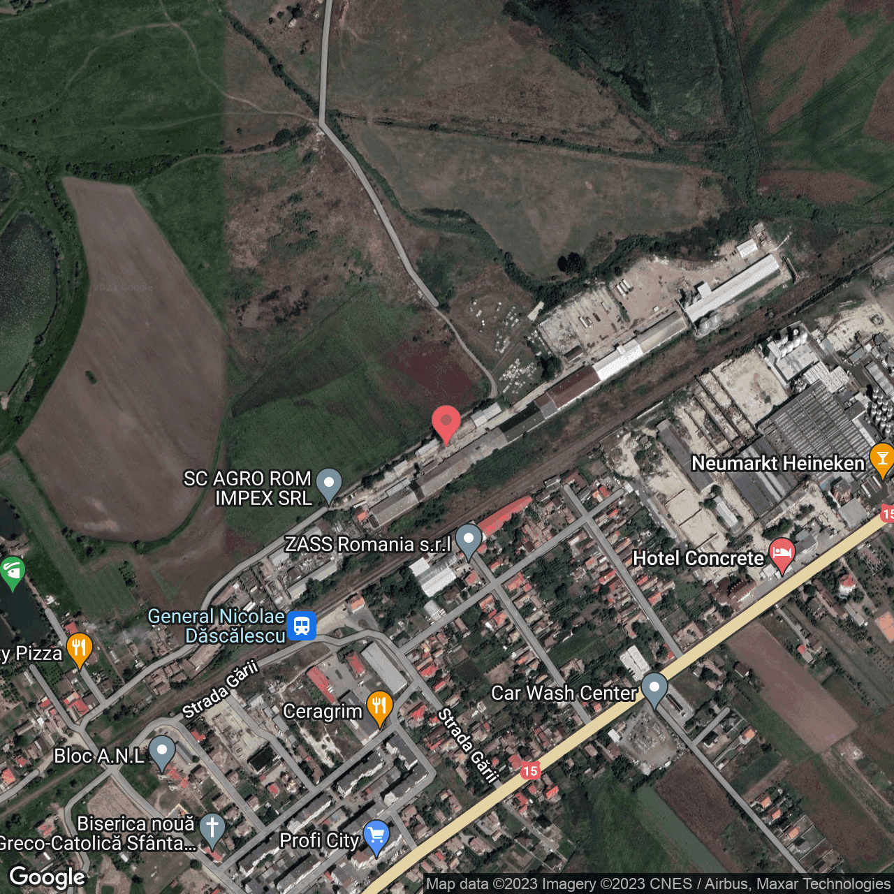 Poza harta hybrid, zoom 16, adresa Ungheni Mures, , judetul