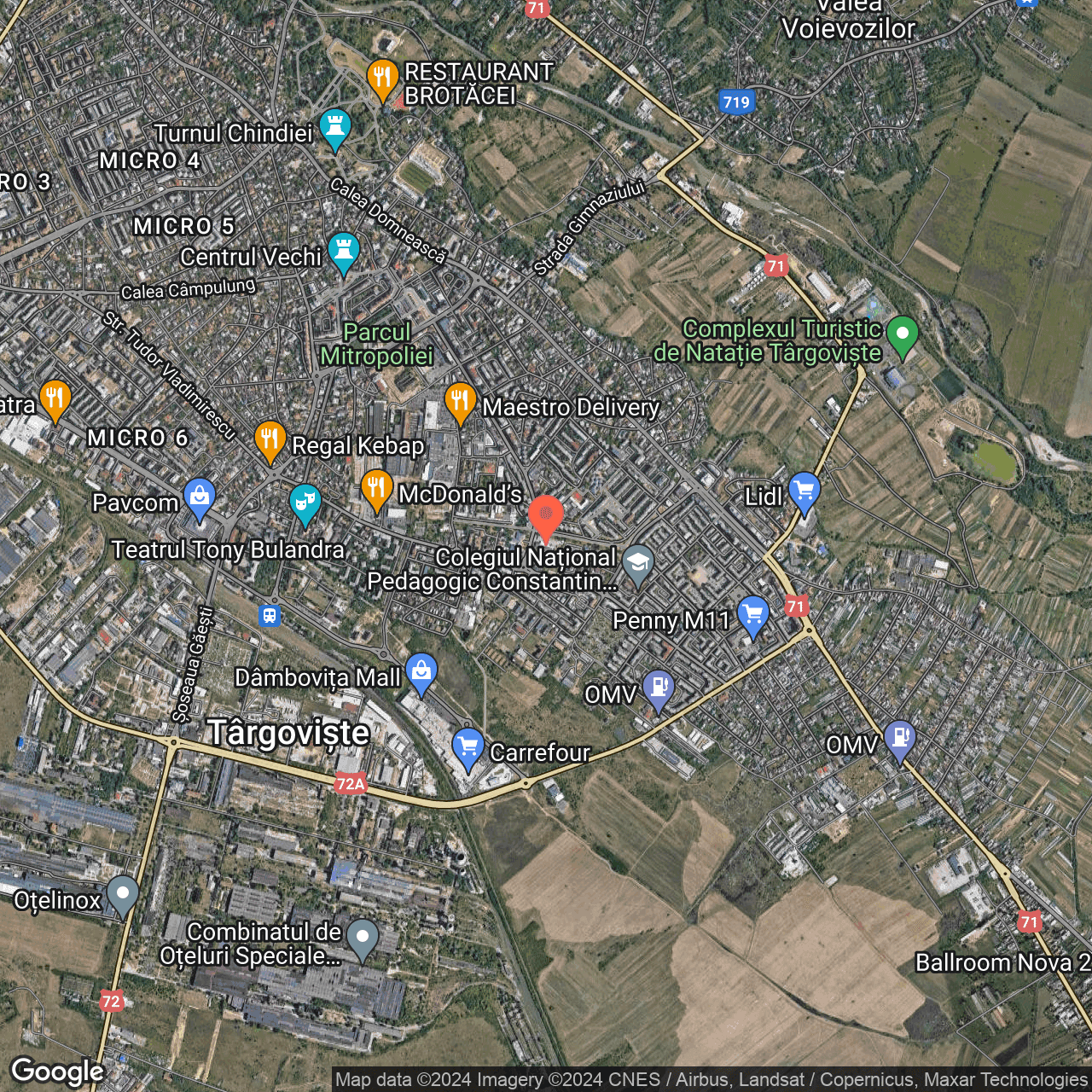 Poza harta hybrid, zoom 14, adresa Targoviste Bulevardul Independentei, , judetul