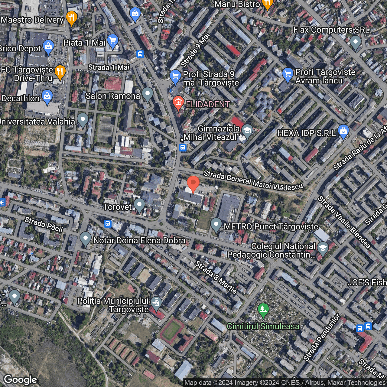 Poza harta hybrid, zoom 16, adresa Targoviste Bulevardul Independentei, , judetul