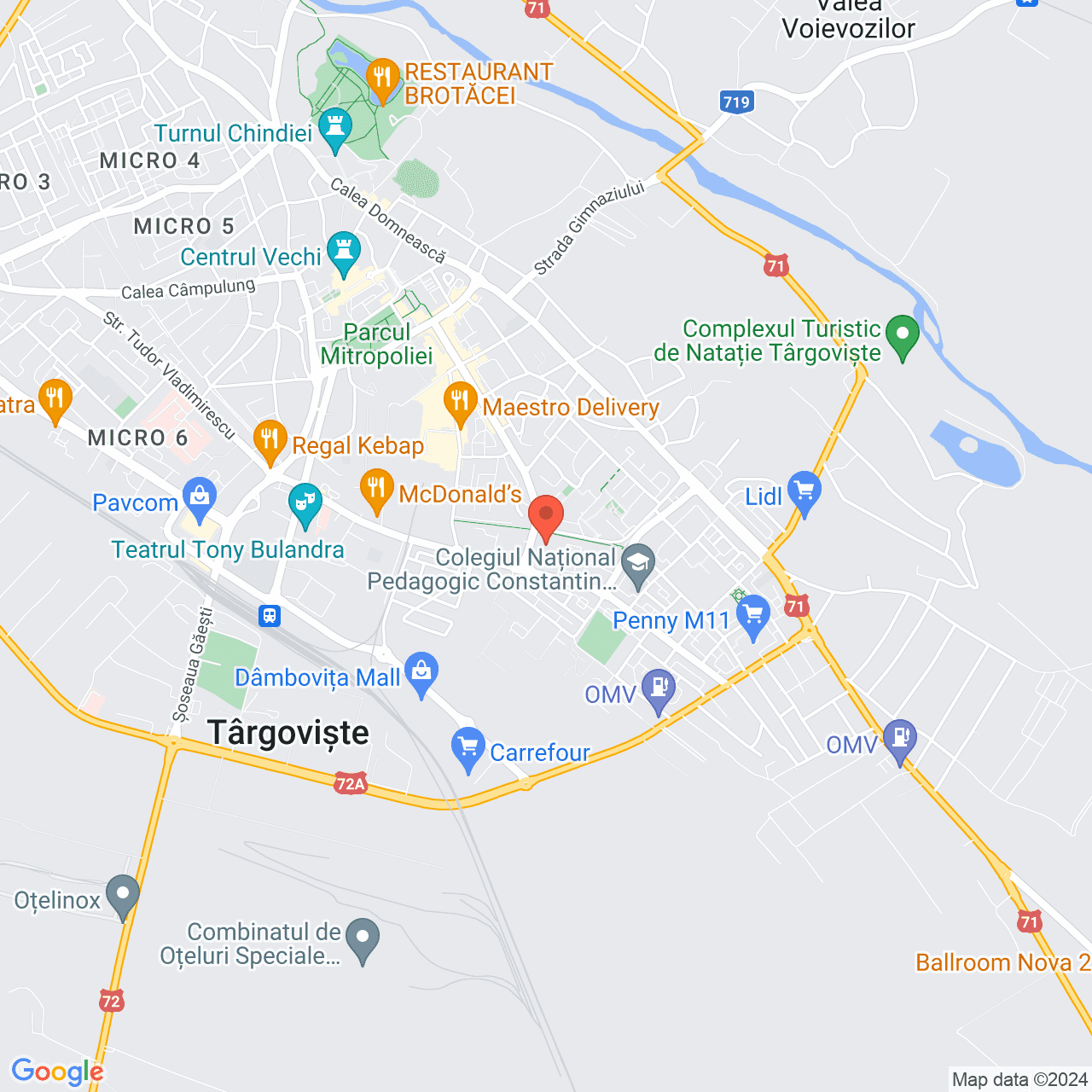 Poza harta streetview, zoom 14, adresa Targoviste Bulevardul Independentei, , judetul