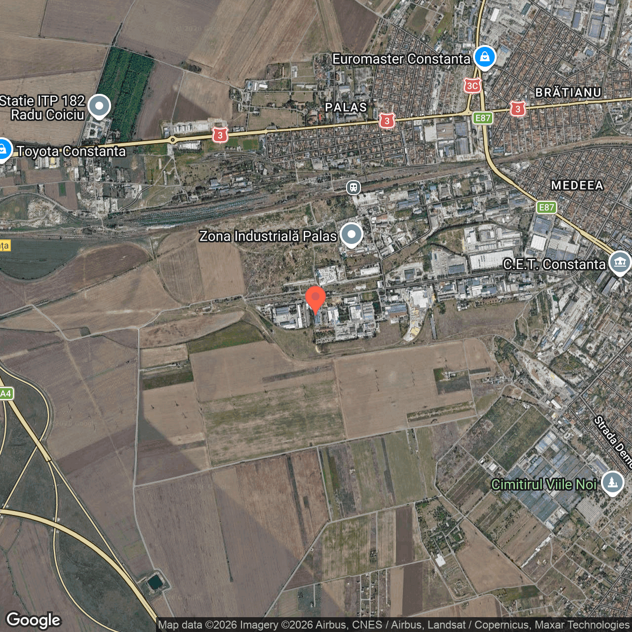 Poza harta hybrid, zoom 14, adresa Constanta, Sos Industriala, nr.9, , judetul