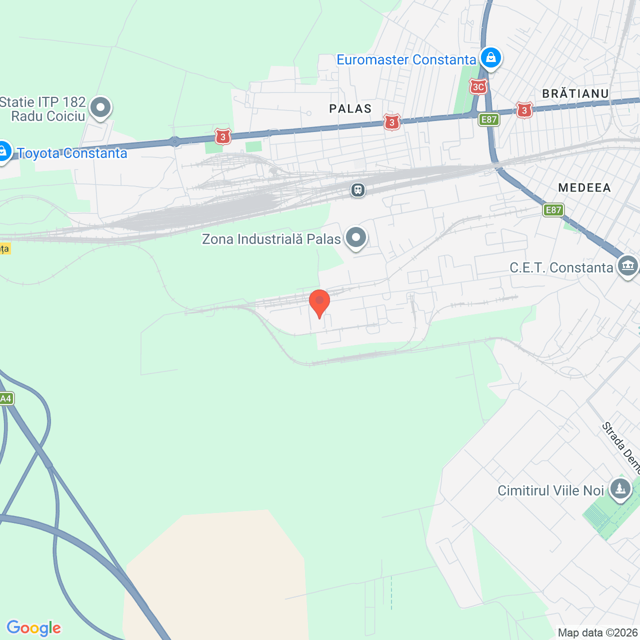 Poza harta streetview, zoom 14, adresa Constanta, Sos Industriala, nr.9, , judetul