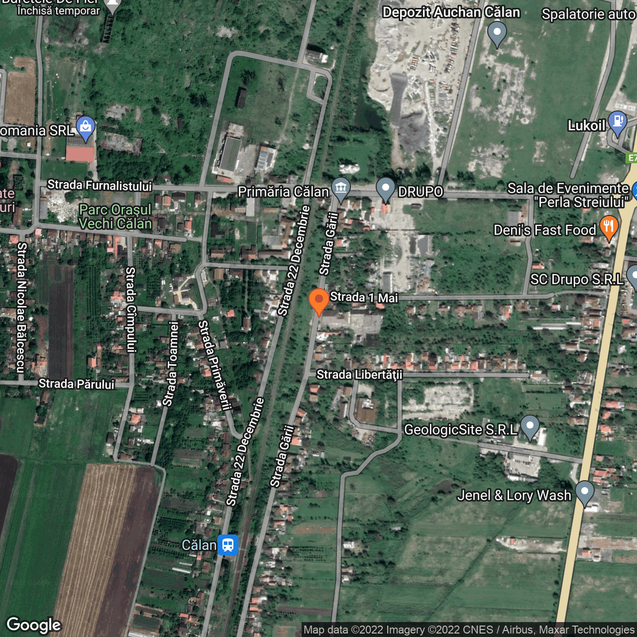 Poza harta hybrid, zoom 16, adresa Garii 6, Calan, judetul Hunedoara