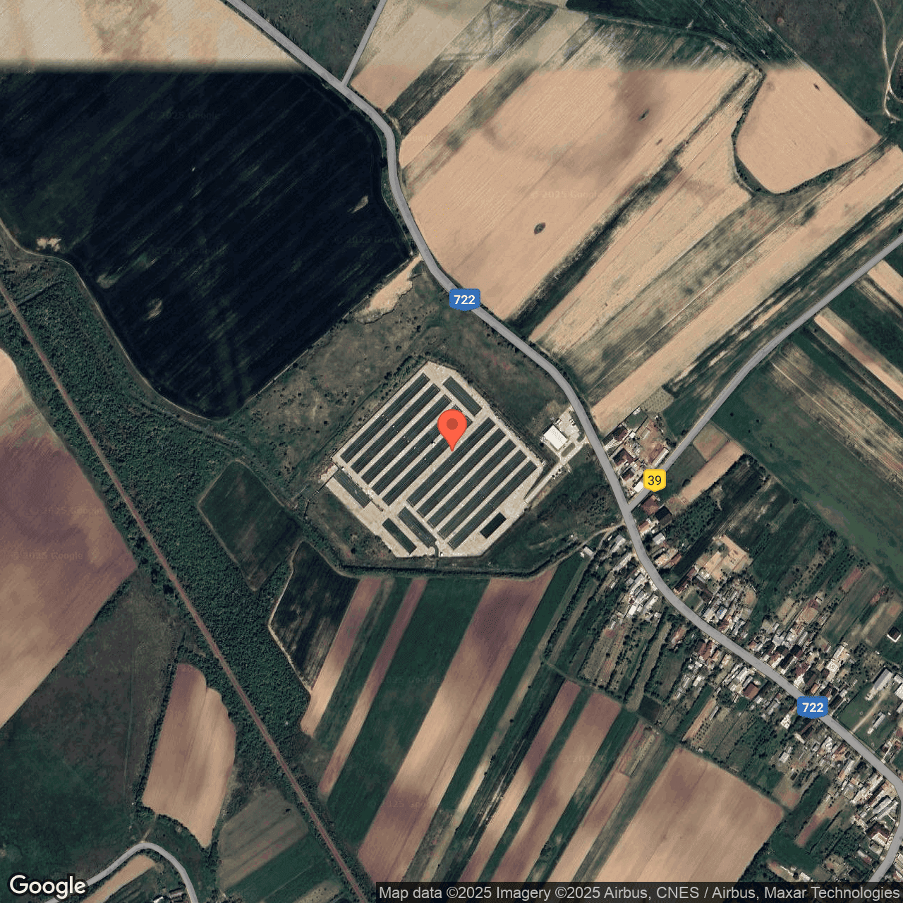 Poza harta hybrid, zoom 16, adresa Vacaresti, sat Bratestii de Jos, Dâmbovița, , judetul