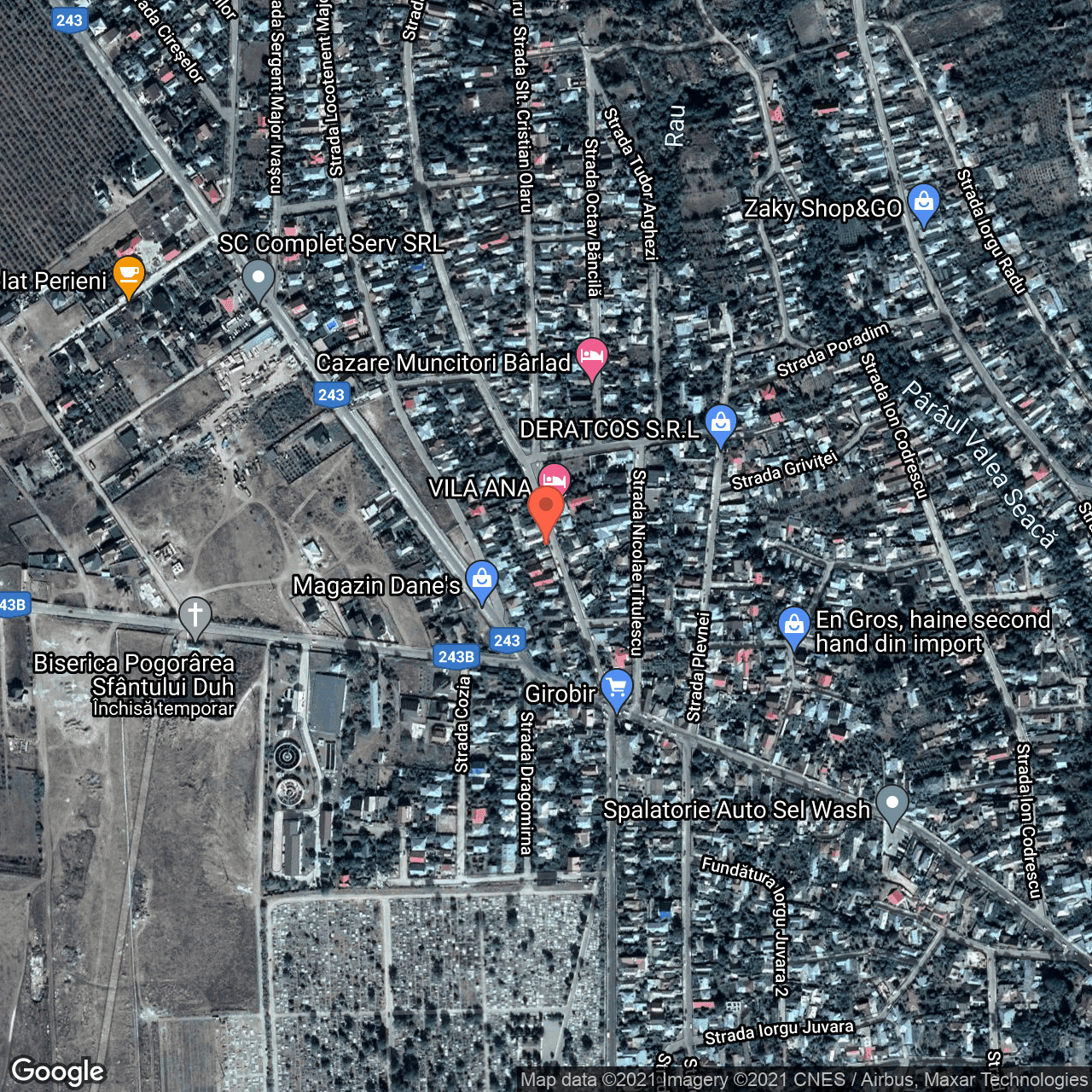 Poza harta hybrid, zoom 16, adresa Barlad, Barlad, judetul Vaslui