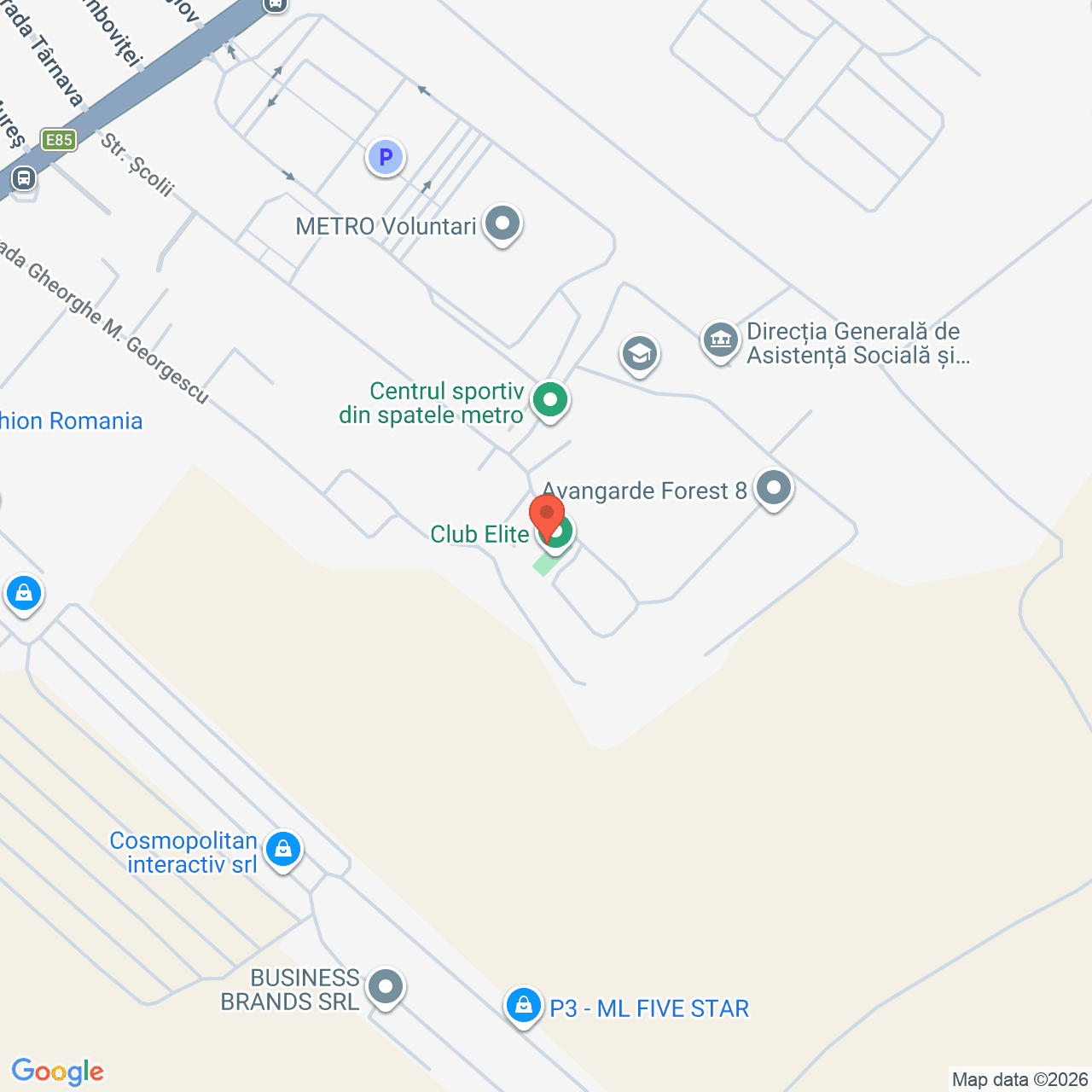 Poza harta streetview, zoom 16, adresa Strada Scolii nr. 40A Voluntari, , judetul