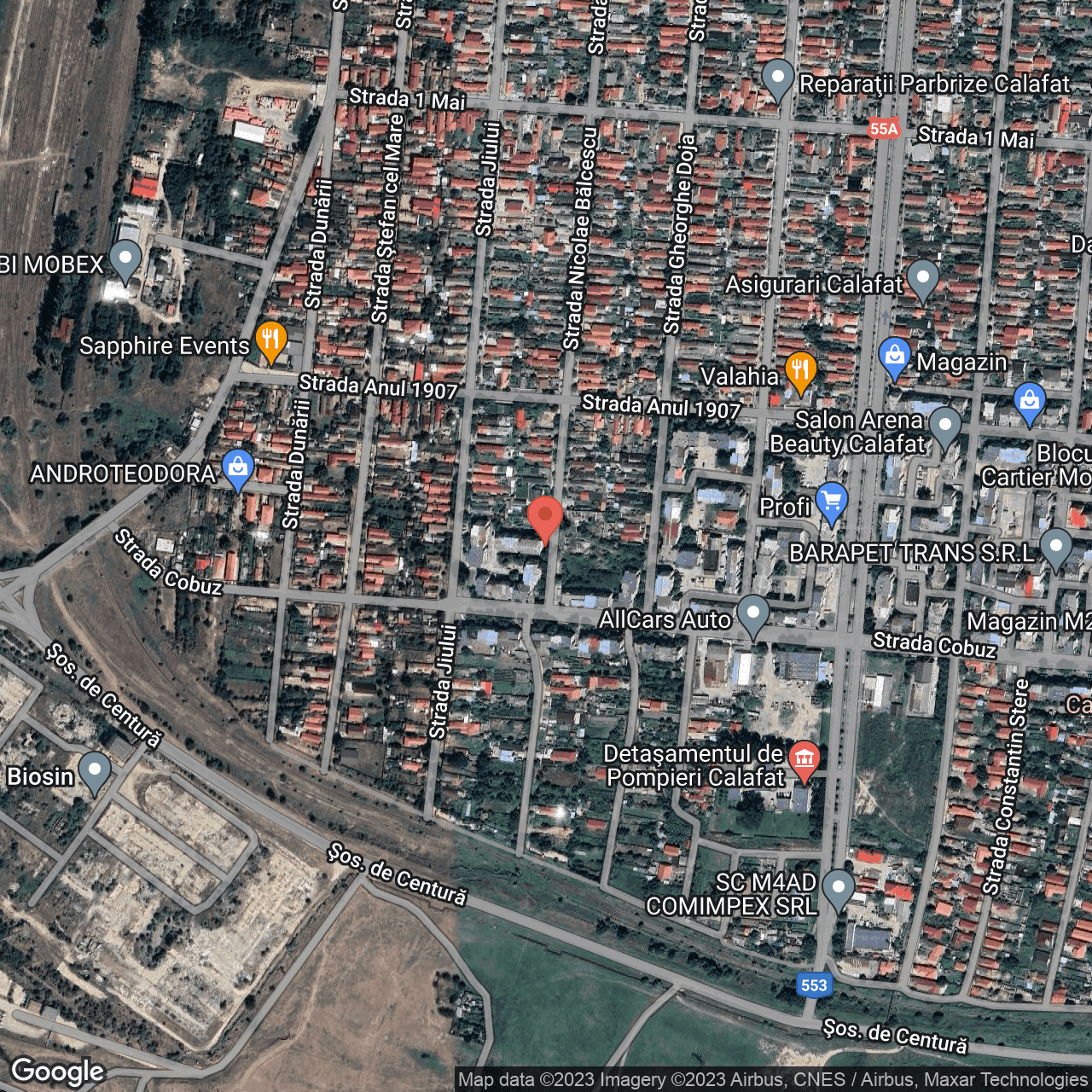 Poza harta hybrid, zoom 16, adresa Calafat, str. Nicolae Balcescu, bl.D6, , judetul