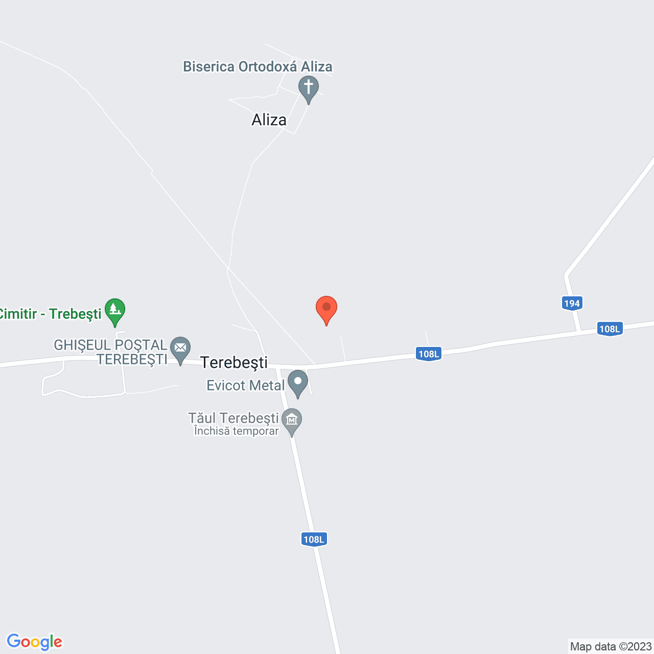 Poza harta streetview, zoom 14, adresa Terebesti Satu Mare, , judetul