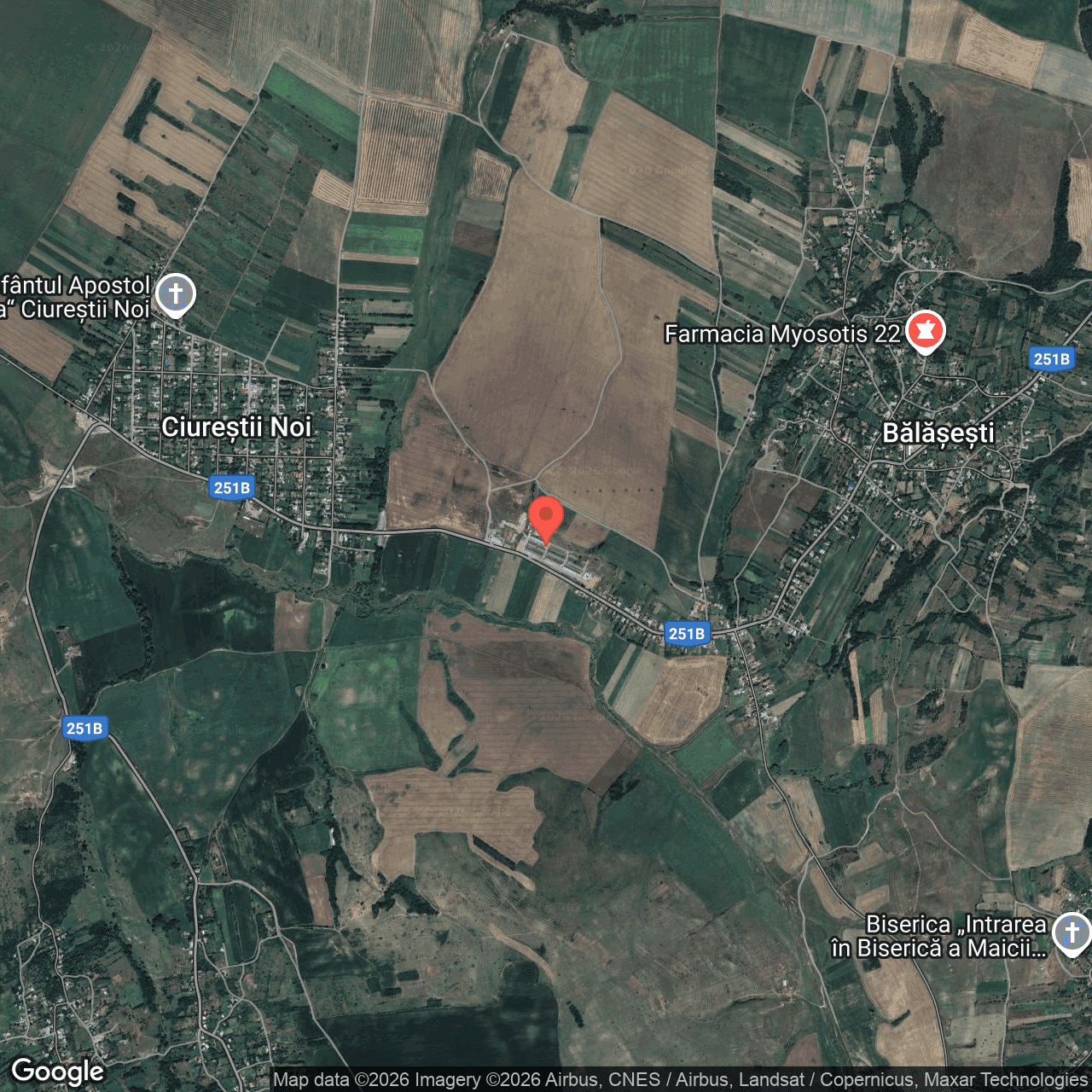 Poza harta hybrid, zoom 14, adresa Balasesti Galati, , judetul