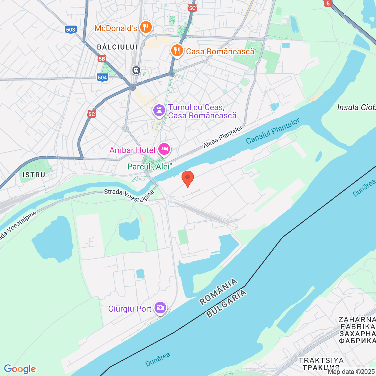 Poza harta streetview, zoom 14, adresa Zona Libera Giurgiu, , judetul