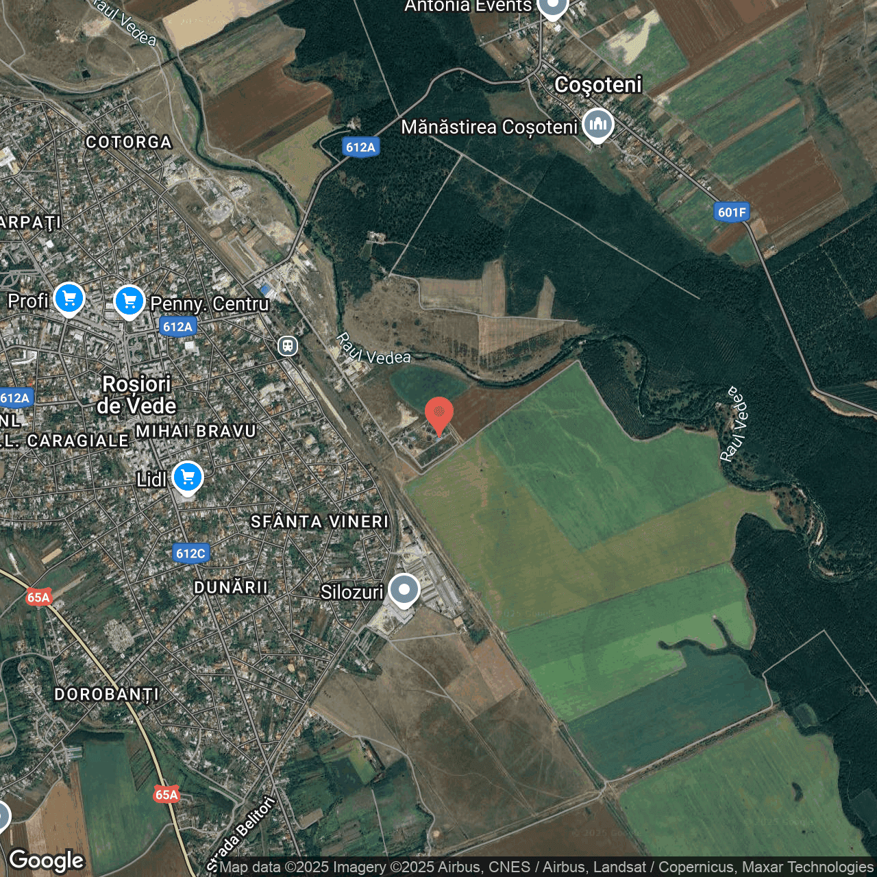 Poza harta hybrid, zoom 14, adresa strada Zavoiului nr 13 Rosiori de Vede, , judetul