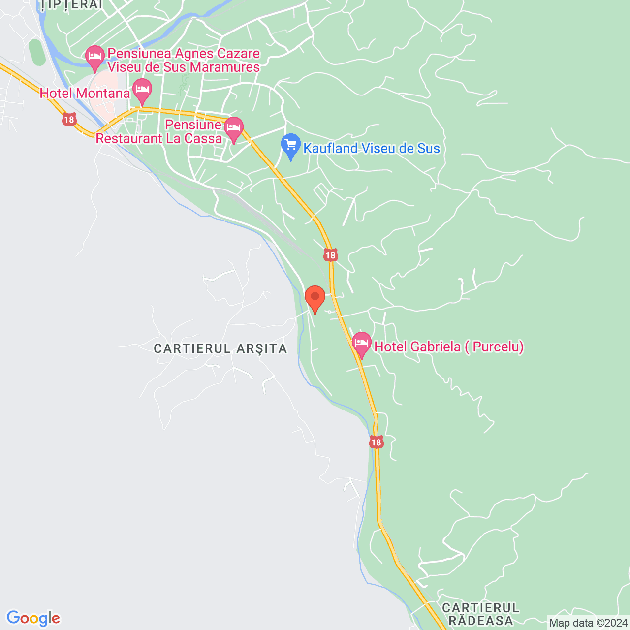 Poza harta streetview, zoom 14, adresa Vișeu de Sus, Str. Mioriței nr. 14, , judetul