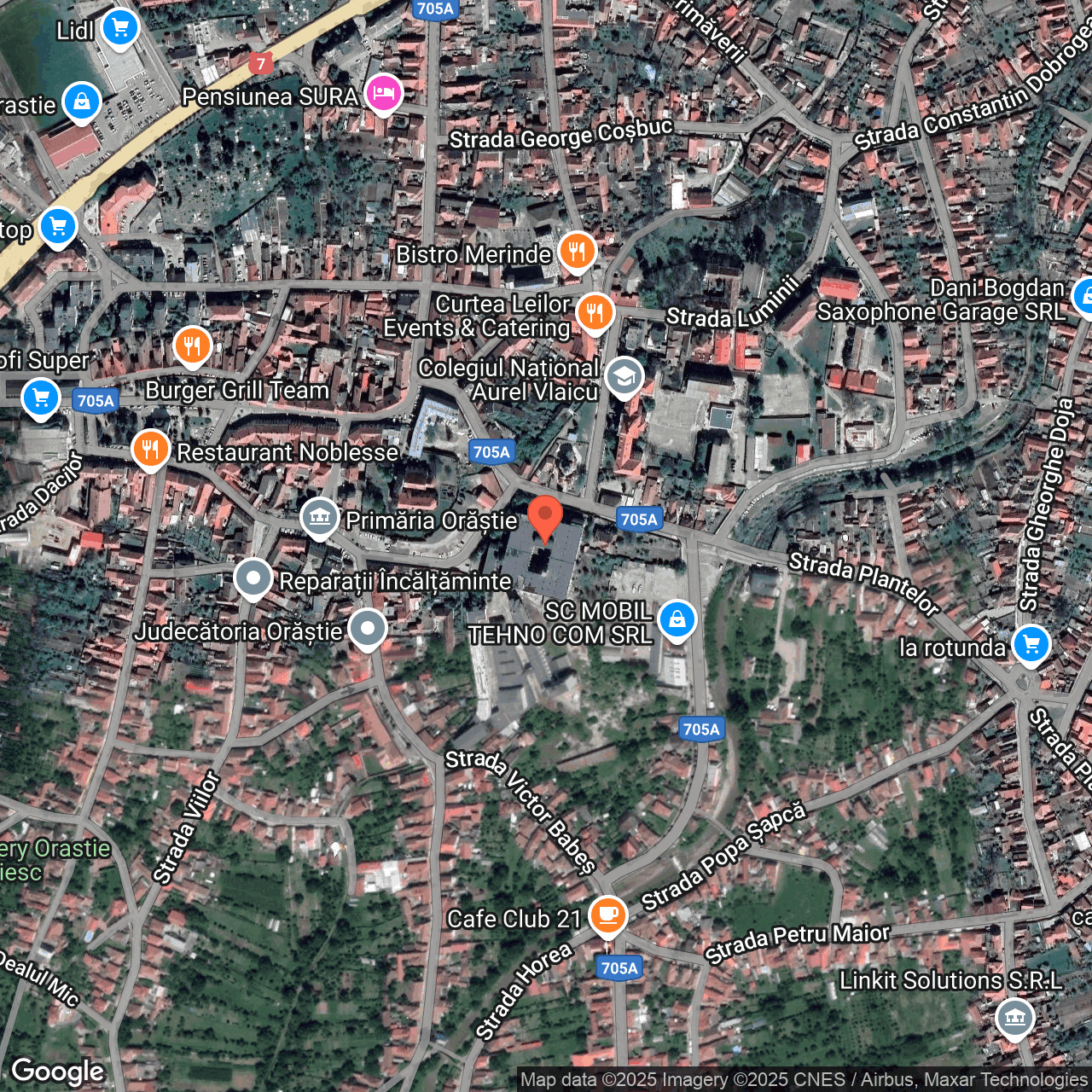 Poza harta hybrid, zoom 16, adresa Orastie, str. Gh. Lazar, nr. 2, , judetul