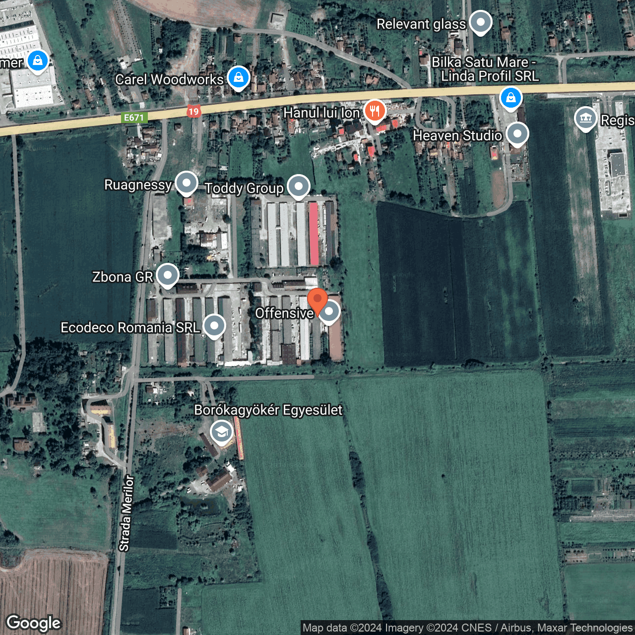 Poza harta hybrid, zoom 16, adresa atu Mare, strada Merilor, nr. 42, , judetul