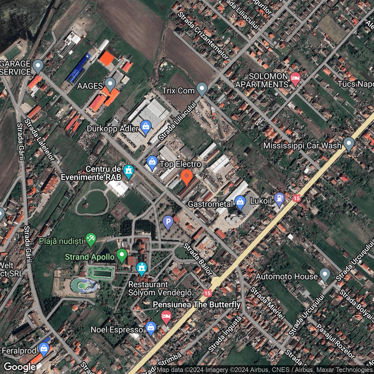 Poza harta hybrid, zoom 16, adresa Sângeorgiu de Mureș, , judetul