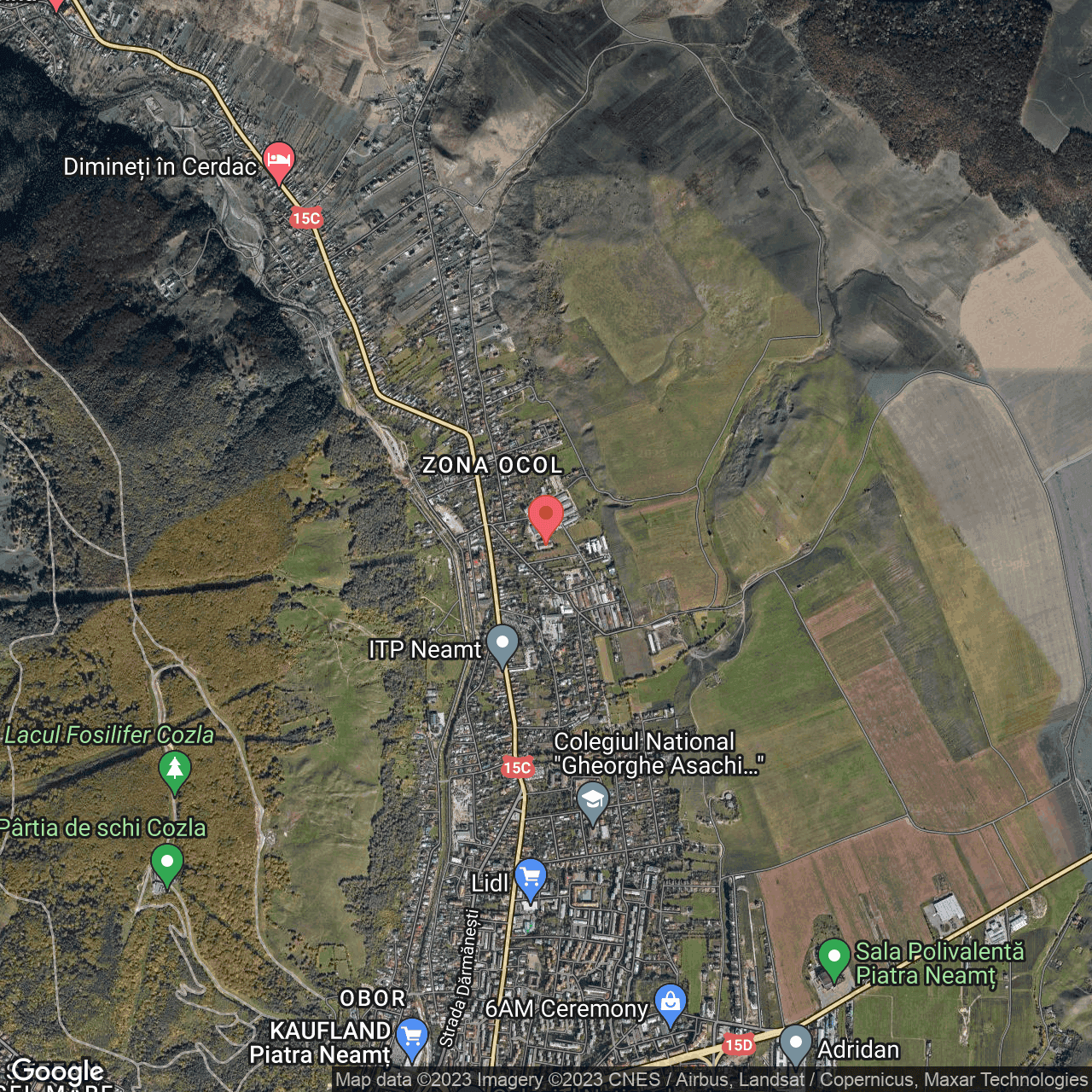 Poza harta hybrid, zoom 14, adresa Piatra Neamț, str. Apusului, nr. 19, , judetul