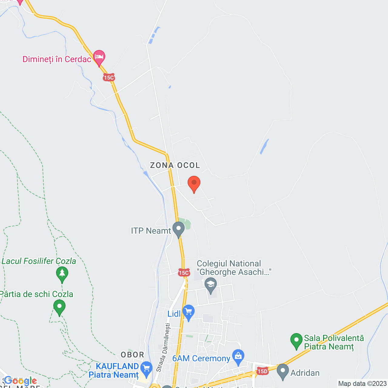 Poza harta streetview, zoom 14, adresa Piatra Neamț, str. Apusului, nr. 19, , judetul