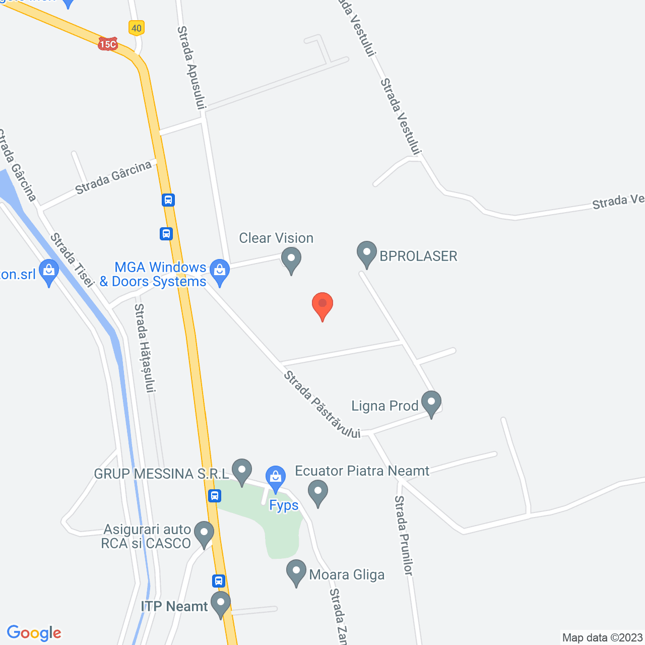 Poza harta streetview, zoom 16, adresa Piatra Neamț, str. Apusului, nr. 19, , judetul