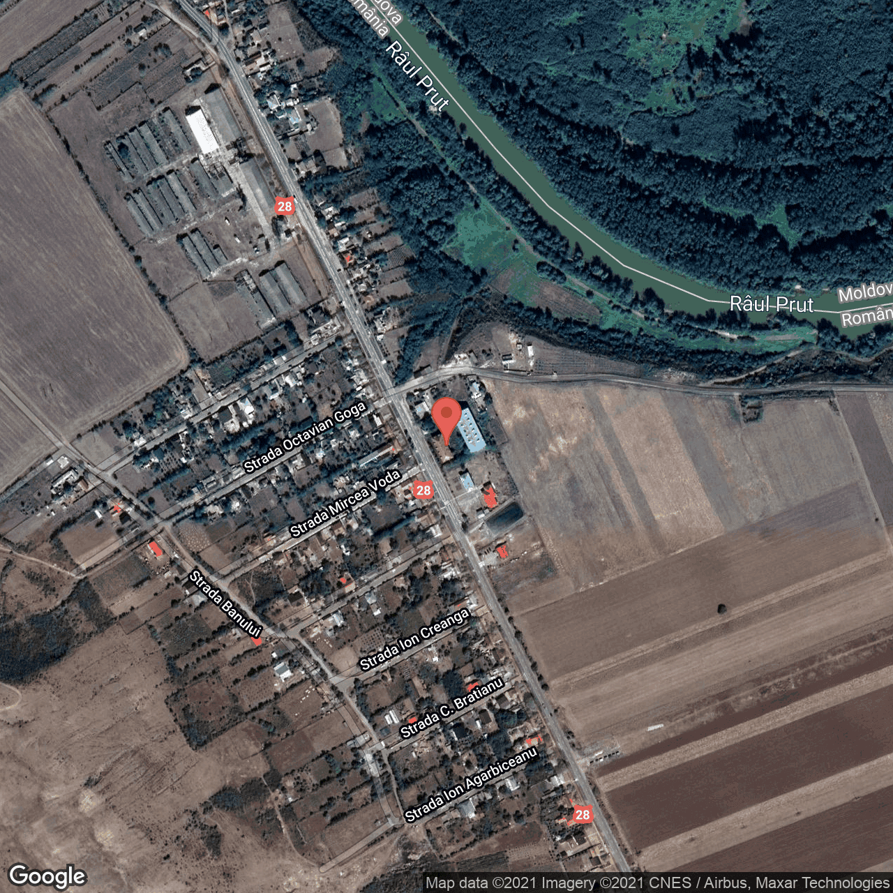 Poza harta hybrid, zoom 16, adresa Dranceni, judetul Vaslui