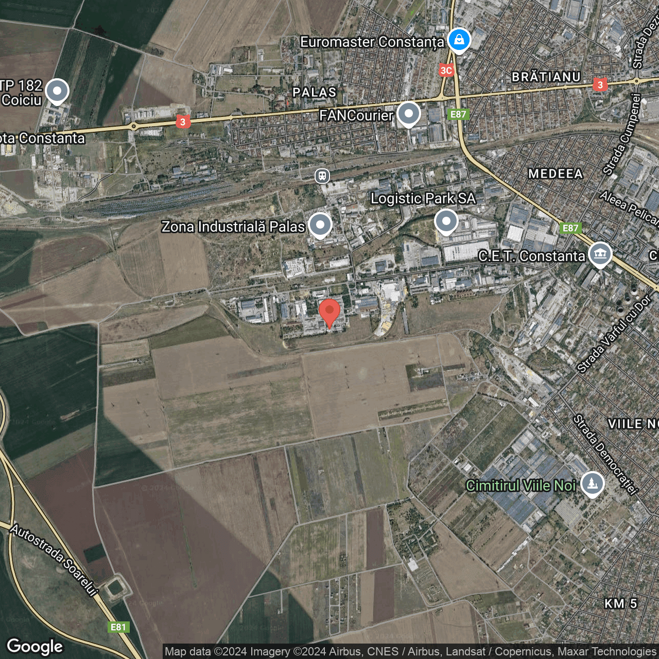 Poza harta hybrid, zoom 14, adresa Constanta, Strada Industriala, nr. 9, , judetul