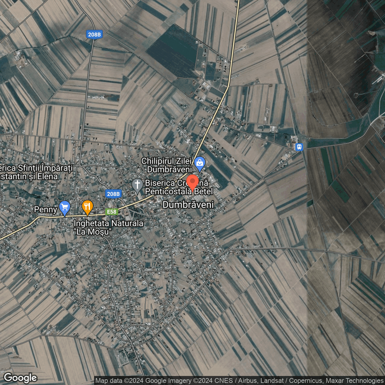 Poza harta hybrid, zoom 14, adresa Dumbraveni Suceava, , judetul