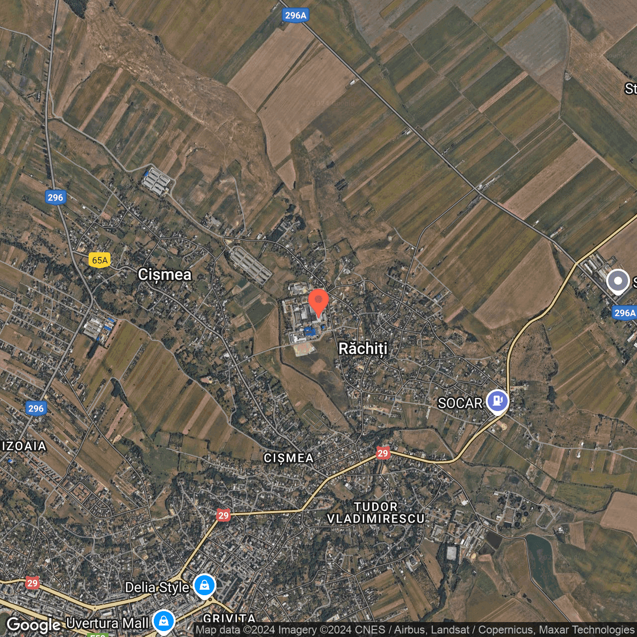 Poza harta hybrid, zoom 14, adresa Răchiți județul Botoșani, , judetul