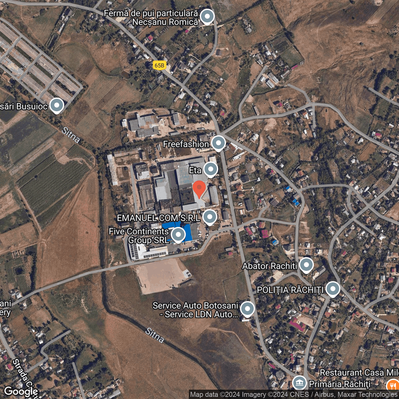 Poza harta hybrid, zoom 16, adresa Răchiți județul Botoșani, , judetul
