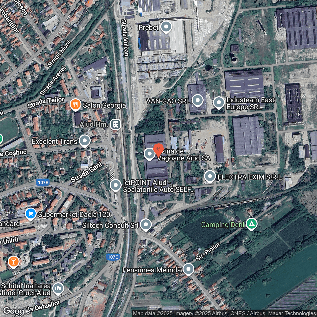 Poza harta hybrid, zoom 16, adresa Aiud, str. Vulcan, nr. 2-10, , judetul