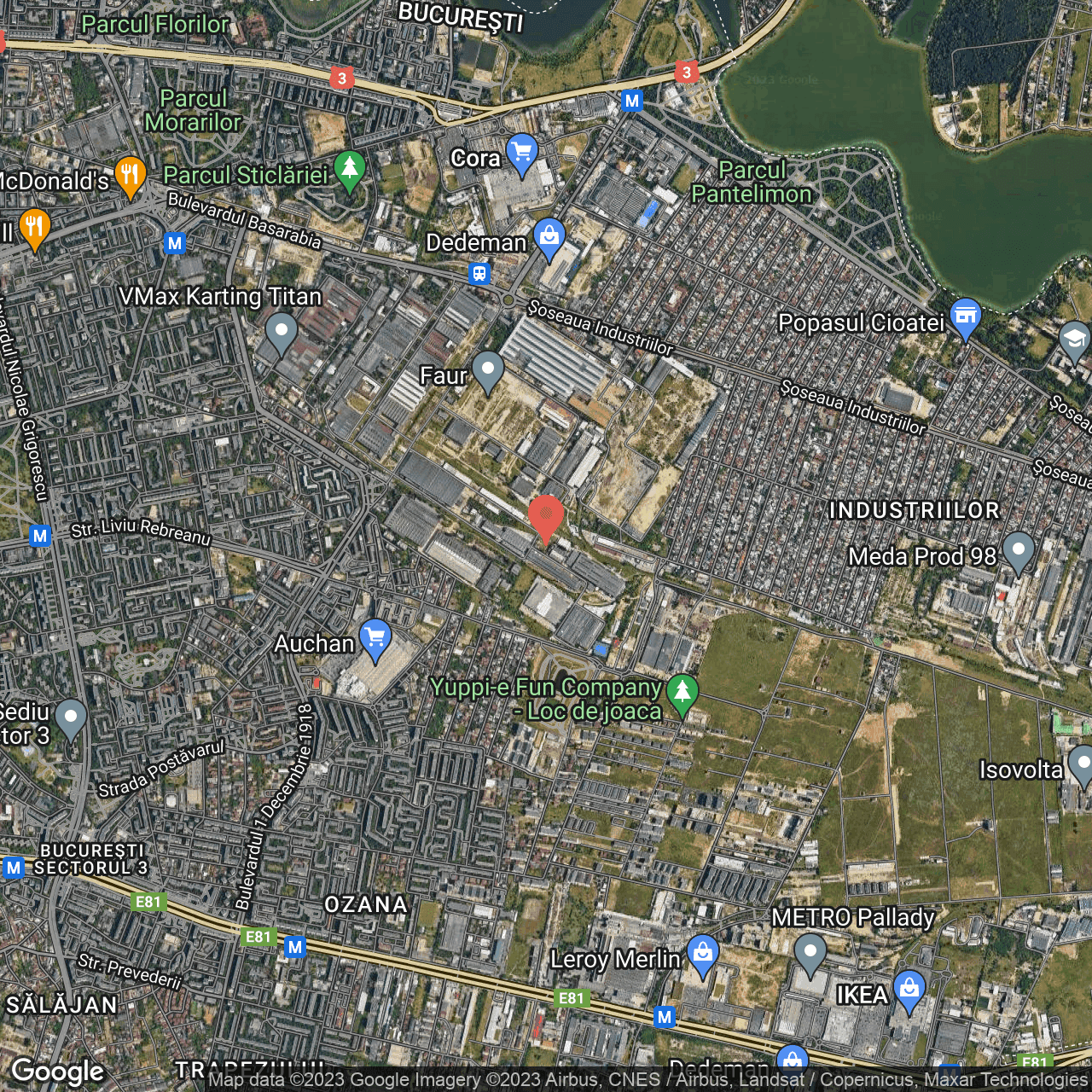 Poza harta hybrid, zoom 14, adresa Bulevardul Basarabia, nr. 256, , judetul