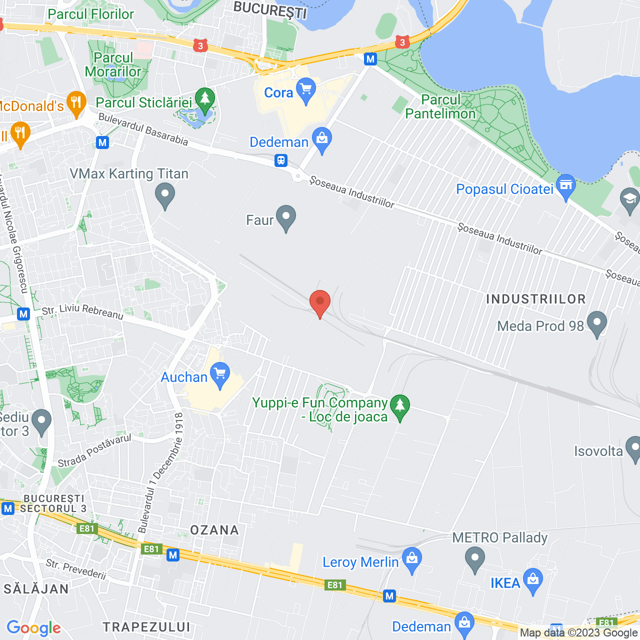 Poza harta streetview, zoom 14, adresa Bulevardul Basarabia, nr. 256, , judetul