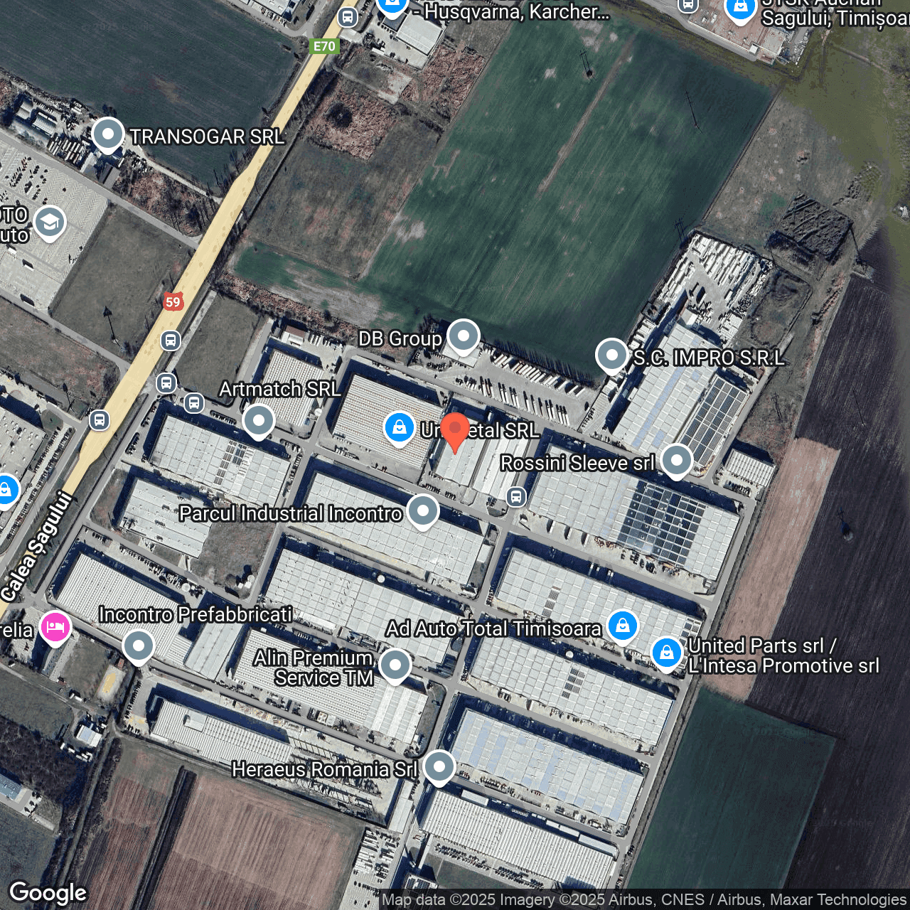 Poza harta hybrid, zoom 16, adresa Giroc, sat Chisoda, DN 59 , , judetul